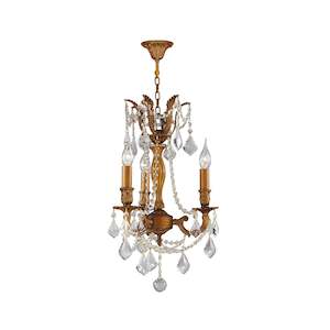 Gold Filter: MONACO 3 Arm Chandelier - French Gold