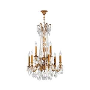 Gold Filter: MONACO 9 Arm Chandelier - French Gold