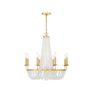 Seneca Collection - 8 Light Gold Chandelier - gold-1