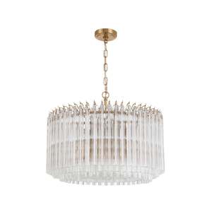 Xavier Collection - 7 Lights Chandelier - Aged Brass