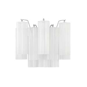 Odelle Collection - Wall Sconce Light - White & Chrome - W:36cm