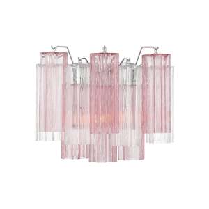 Odelle Collection - Wall Sconce Light - Pink & Chrome - W:36cm