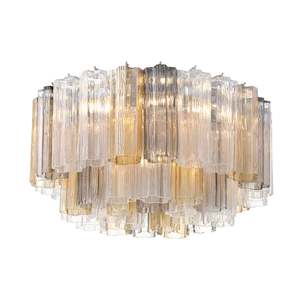 Odelle Collection - Flush Mount Chandelier - Autumn & Chrome - W:56cm