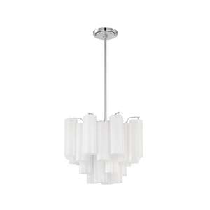 Odelle Collection - Ring Chandelier - White & Chrome - W:45cm