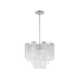 Odelle Collection - Ring Chandelier - Clear & Chrome - W:45cm