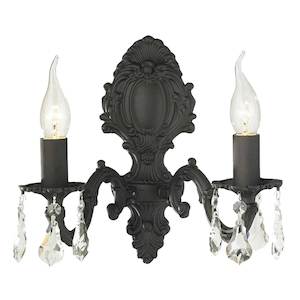 Bronze Filter: Double Arm Californian Wall Sconce - Dark Bronze