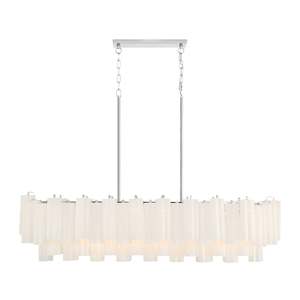 Brass Filter: Odelle Collection - Bar Light - White & Chrome - L:131cm