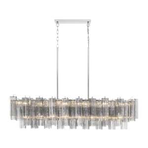 Brass Filter: Odelle Collection - Bar Light - Smoke & Chrome - L:131cm