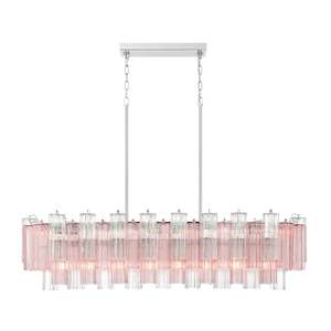 Brass Filter: Odelle Collection - Bar Light - Pink & Chrome - L:131cm