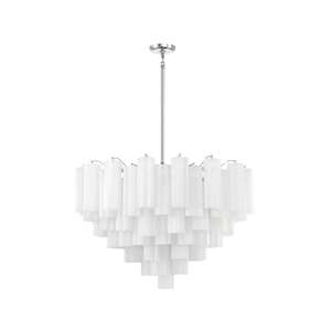 Odelle Collection - Ring Chandelier - White & Chrome - W:81cm