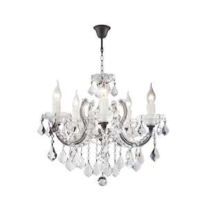 Rustic Filter: Maria Theresa 5 Light Crystal Chandelier - RUSTIC