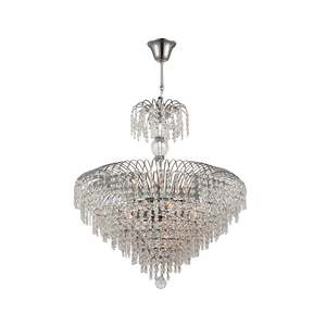 Crystal Pendant Lighting: Waterfall Chandelier - Width:60cm Height:76cm
