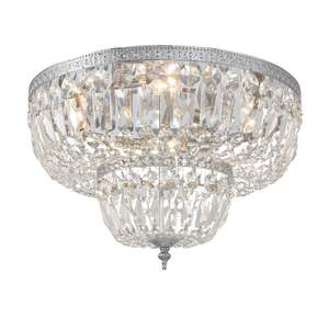 Devon Collection - 2 Tier Polished Nickel Flush Mount