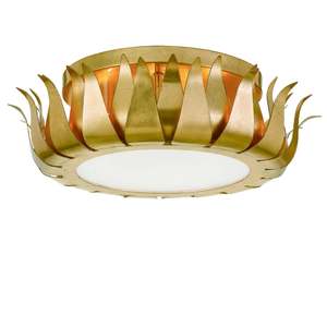 Laurel Collection - Flush Mount - Antique Gold