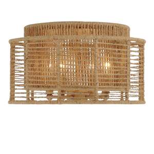 Flush Mount Chandeliers: Jana Collection - Flush Mount - Rattan