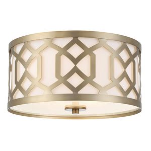 Flush Mount Chandeliers: Niles Collection - Flush Mount - Satin Brass