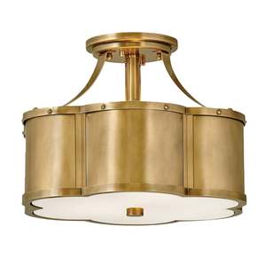 Flush Mount Chandeliers: Zodiac Collection - Flush Mount Chandelier - Satin Brass - W:36cm