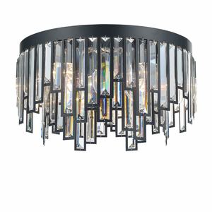 Flush Mount Chandeliers: Rhea Collection- Flush Mount Chandelier- 50cm- Matte Black