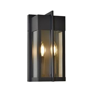 Noctra Collection Outdoor Wall Sconce - 2 Lights - Black