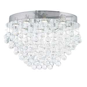 Contemporary Wave Spiral Ball Cluster Collections: Oval Cluster LED Flush Mount Crystal Chandelier - Width:60cm Length:40cm Height:40cm