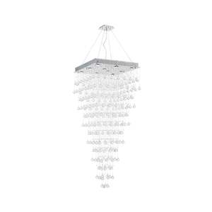 Contemporary Wave Spiral Ball Cluster Collections: Square Cluster LED Crystal Chandelier - Width:70cm Height:180cm