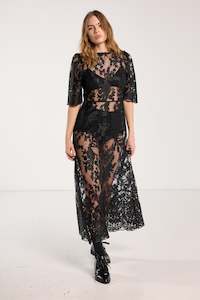 Paloma Lace Dress Black