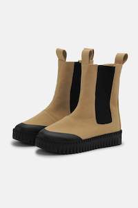 Long Chelsea Boots  Latte Black