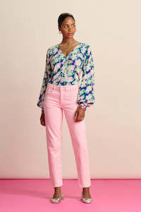 Pom Ss24 25: Elli Straight Pink Jeans