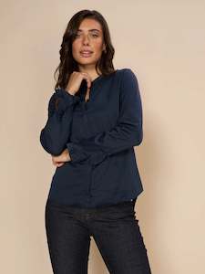Mosmosh Spring 24: Mattie Shirt Night Blue