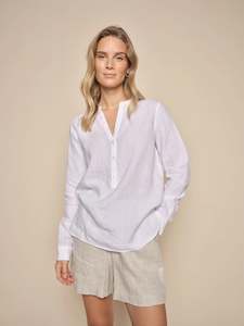Danna Linen Blouse White