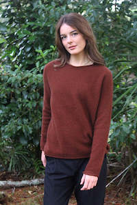 Lothlorian Knitwear: Scroll Jumper Russet