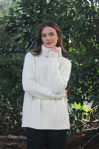 Alpaca Turtle Neck Jumper Natural