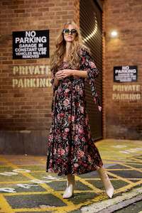 Rose Print Arabella Dress Viscose