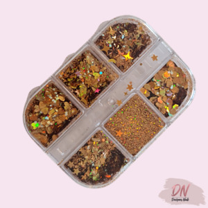 Pigments And Glitter: Gold confetti/glitter mix