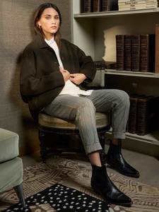 Sills: Sills Winter Check Cuffed Hepburn Pant / 12651