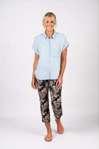 Vassalli Tencel Shirt with Contrast Pocket / 4455