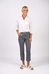 Vassalli: Vassalli Slim Leg 7/8th Lightweight Pull On Pant / 296