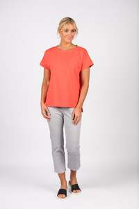 Vassalli Drop Sleeve Top with Stepped Hem / 4363 (2 colours)
