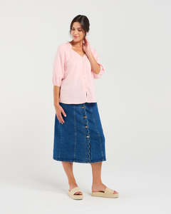 Blackstone Justine Frill Neck Blouse / BSD155 (2 Colours)