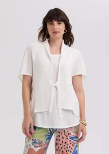 ld+ co Linen Tie Cardi / LC7768