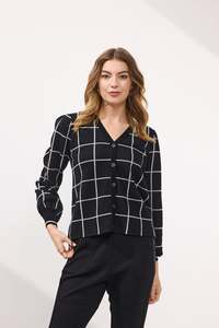 Newport Stanford Check Cardigan / NP29009