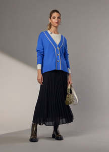 Cardigans: Madly Sweetly Girls Club Cardi / MSK151 (Lapis , Black)