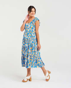 Blackstone: Blackstone Brielle Flutter Sleeve Dress / BSD137