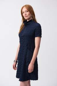 Summer 24: Joseph Ribkoff Bubble Jacquard A Line Dress / 251084