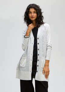 Cardigans: LD+Co Fluffy Detail Cardi / LC8171 (2 Colours)