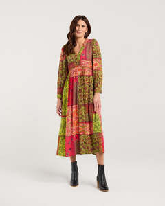 Dresses: Blackstone Rosie Gathered V-Neck Dress / BWD252-1