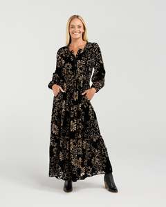 Blackstone Macy Viscose Burnout Dress / BWY223-1