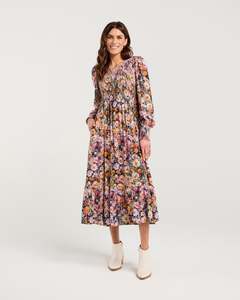 Blackstone Charlotte Shirred Dress / BWJ274