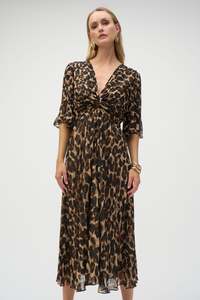 Joseph Ribkoff: Joseph Ribkoff Chiffon Animal Print Dress / 252935