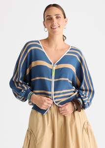 Zaket & Plover Statement Zip Cardi / ZP8808